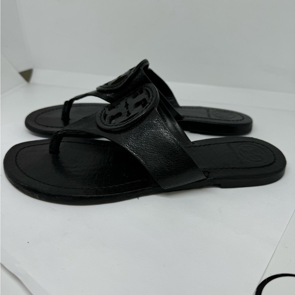 Tory Burch Black Leather Sandals - Picture 5 of 13